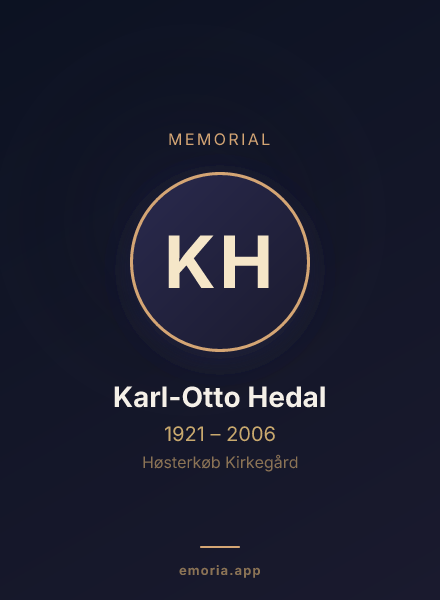 Memorial portrait of Karl-Otto Hedal