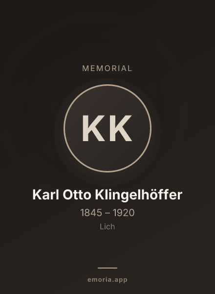 Memorial portrait of Karl Otto Klingelhöffer