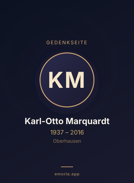 Gedenkportrait von Karl-Otto Marquardt