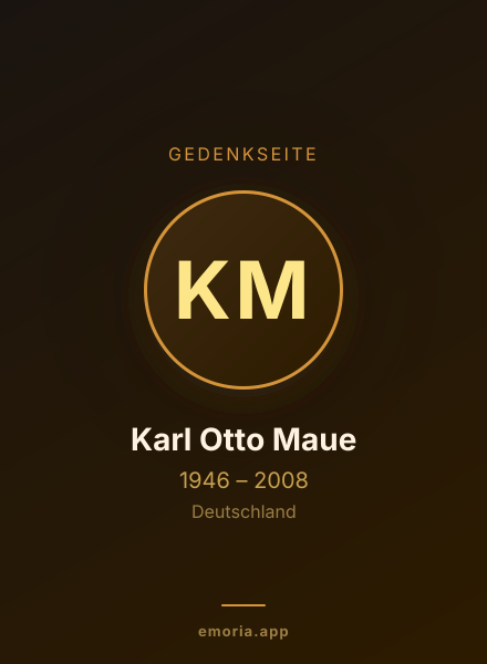 Gedenkportrait von Karl Otto Maue