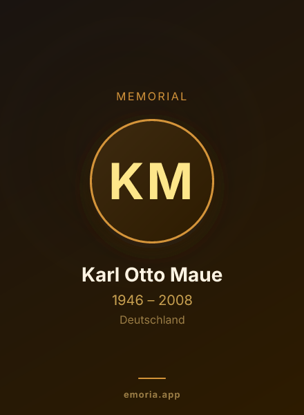 Memorial portrait of Karl Otto Maue