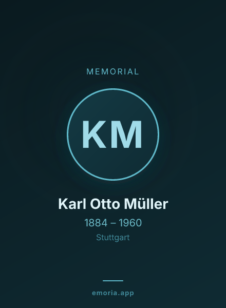 Memorial portrait of Karl Otto Müller