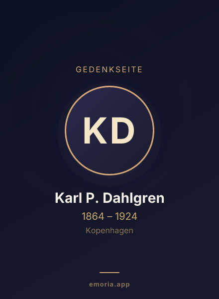 Gedenkportrait von Karl P. Dahlgren