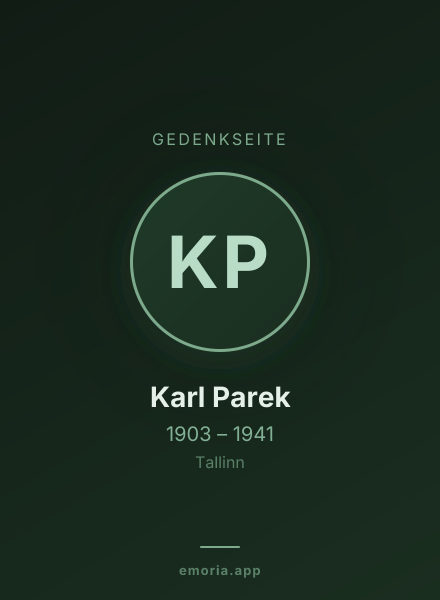 Gedenkportrait von Karl Parek
