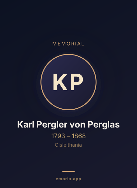 Memorial portrait of Karl Pergler von Perglas