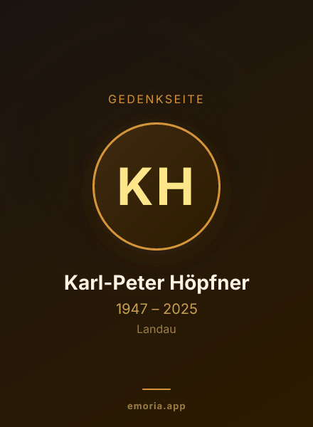 Gedenkportrait von Karl-Peter Höpfner