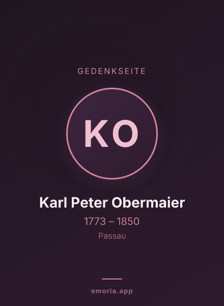 Gedenkportrait von Karl Peter Obermaier