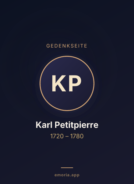 Gedenkportrait von Karl Petitpierre