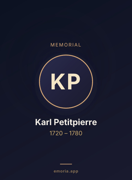 Memorial portrait of Karl Petitpierre