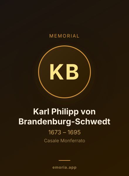Memorial portrait of Karl Philipp von Brandenburg-Schwedt