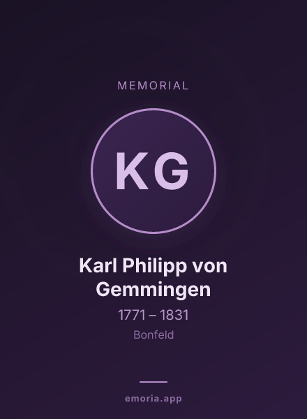 Memorial portrait of Karl Philipp von Gemmingen