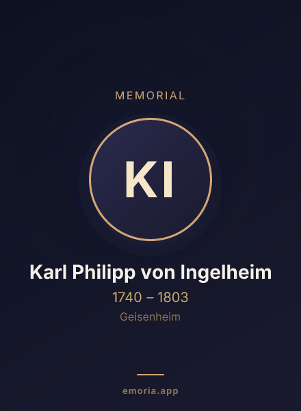 Memorial portrait of Karl Philipp von Ingelheim