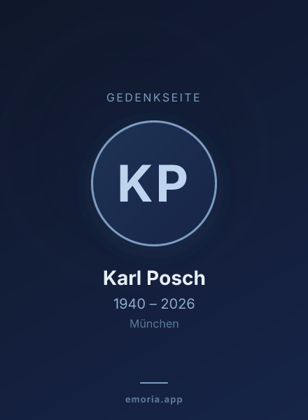 Gedenkportrait von Karl Posch