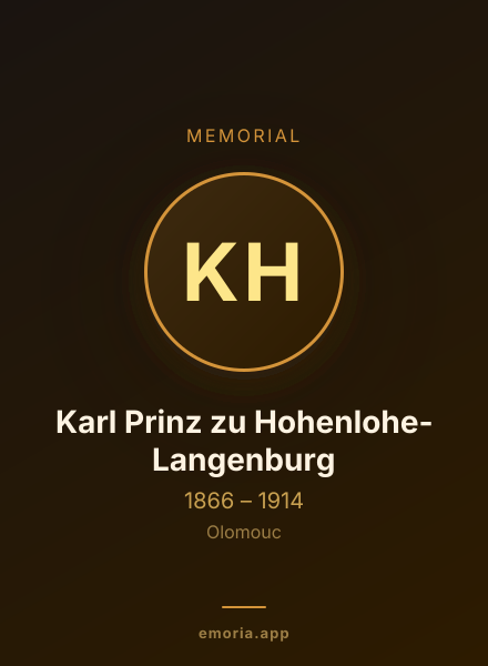 Memorial portrait of Karl Prinz zu Hohenlohe-Langenburg