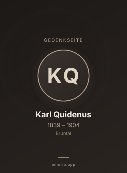 Gedenkportrait von Karl Quidenus