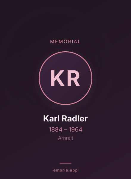 Memorial portrait of Karl Radler