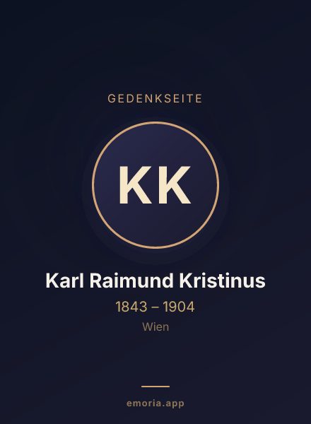 Gedenkportrait von Karl Raimund Kristinus