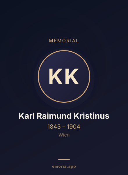 Memorial portrait of Karl Raimund Kristinus