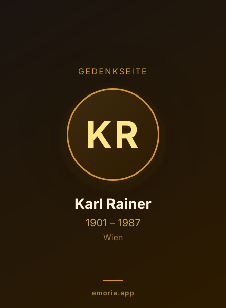 Gedenkportrait von Karl Rainer
