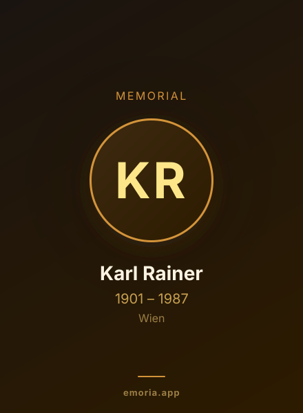 Memorial portrait of Karl Rainer