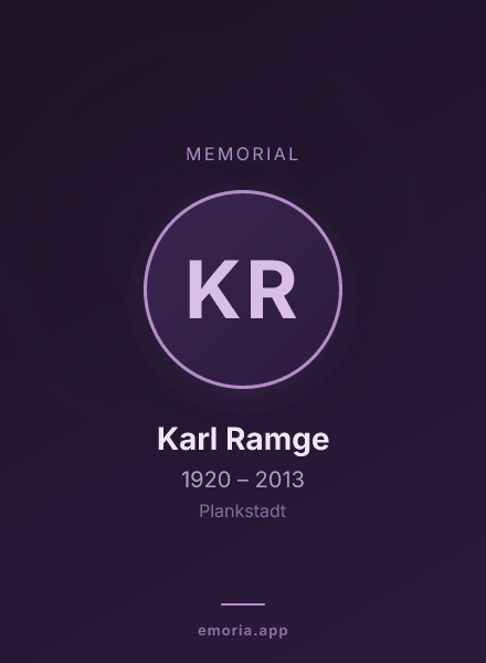 Memorial portrait of Karl Ramge