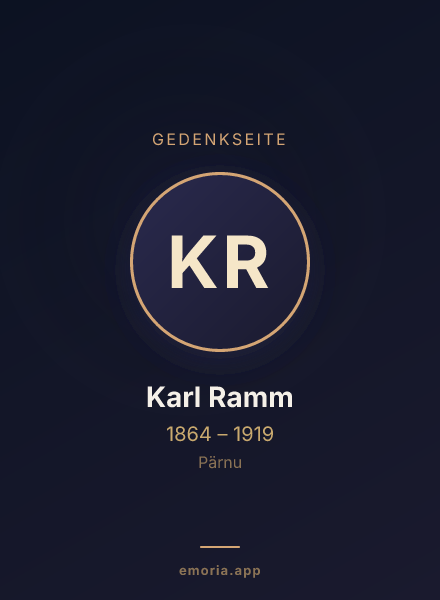 Gedenkportrait von Karl Ramm