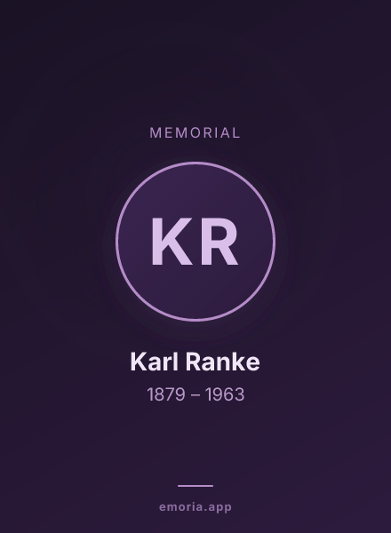 Memorial portrait of Karl Ranke