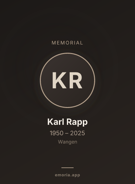 Memorial portrait of Karl Rapp