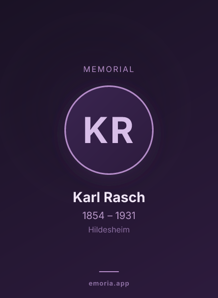 Memorial portrait of Karl Rasch