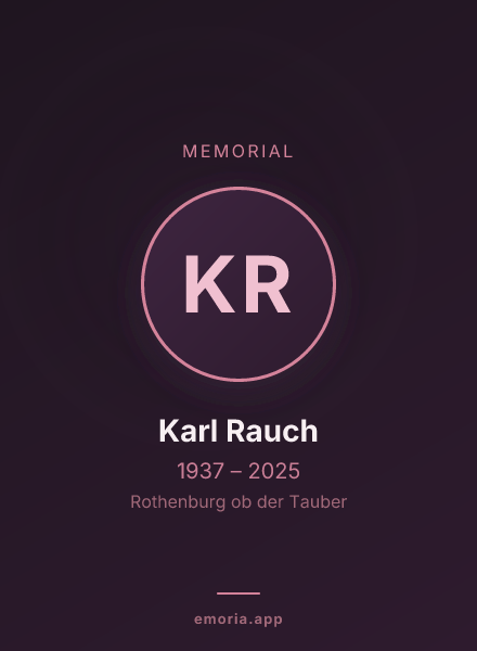 Memorial portrait of Karl Rauch