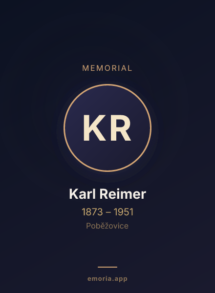 Memorial portrait of Karl Reimer