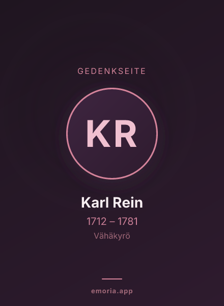 Gedenkportrait von Karl Rein