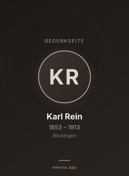 Gedenkportrait von Karl Rein