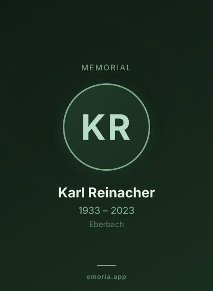 Memorial portrait of Karl Reinacher