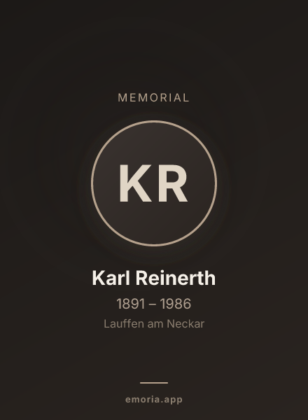 Memorial portrait of Karl Reinerth