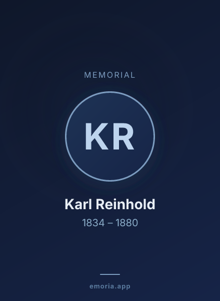 Memorial portrait of Karl Reinhold