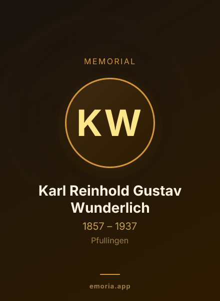 Memorial portrait of Karl Reinhold Gustav Wunderlich