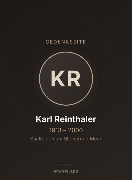 Gedenkportrait von Karl Reinthaler