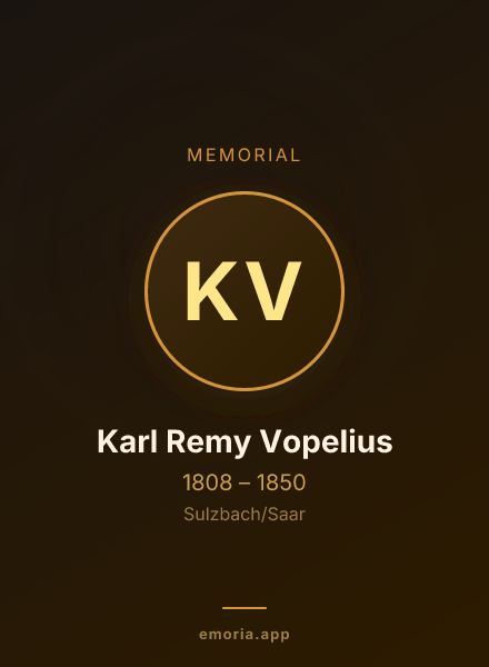 Memorial portrait of Karl Remy Vopelius