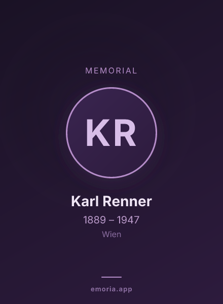 Memorial portrait of Karl Renner