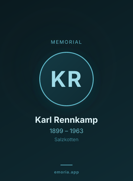 Memorial portrait of Karl Rennkamp