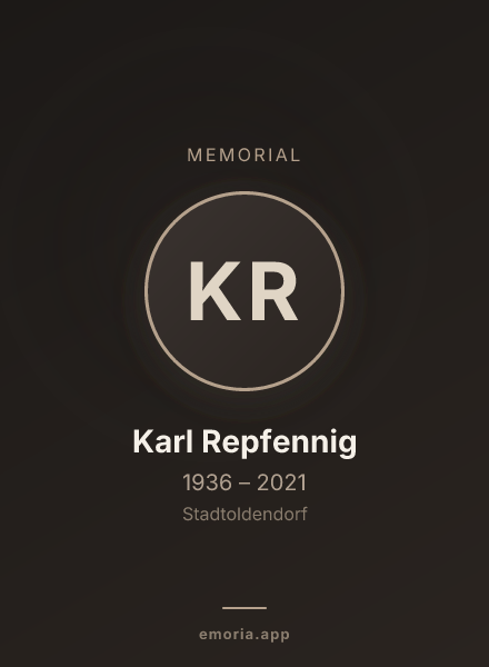 Memorial portrait of Karl Repfennig