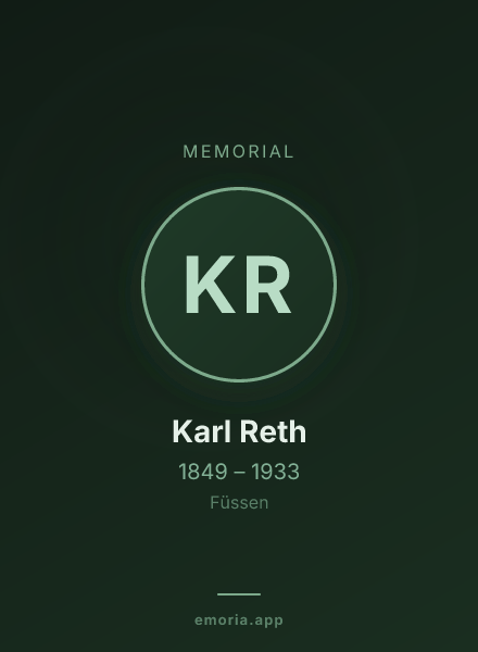 Memorial portrait of Karl Reth
