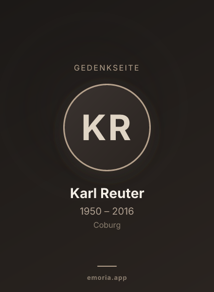 Gedenkportrait von Karl Reuter