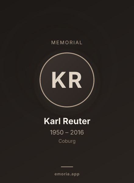Memorial portrait of Karl Reuter