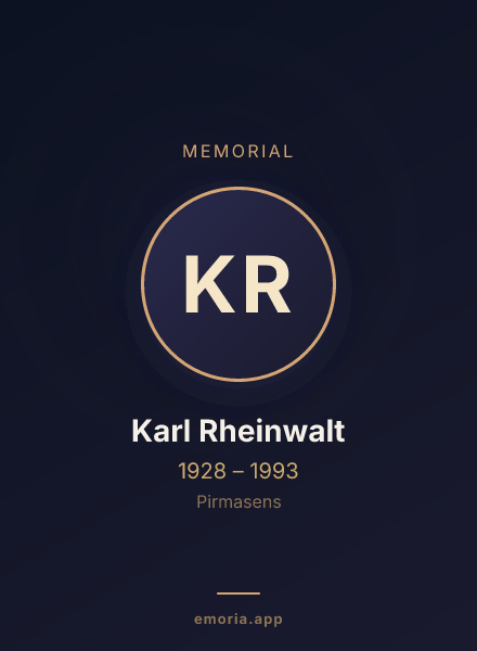 Memorial portrait of Karl Rheinwalt