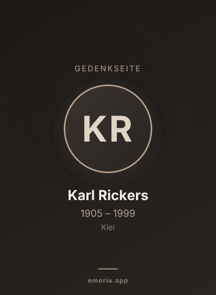Gedenkportrait von Karl Rickers