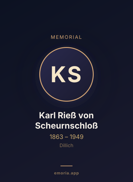 Memorial portrait of Karl Rieß von Scheurnschloß
