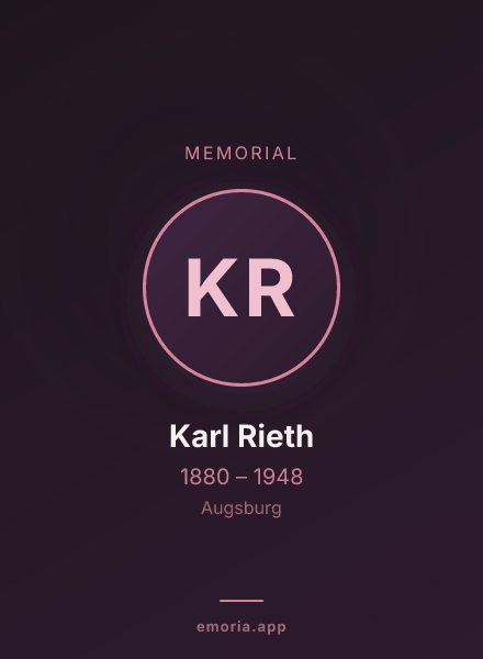 Memorial portrait of Karl Rieth