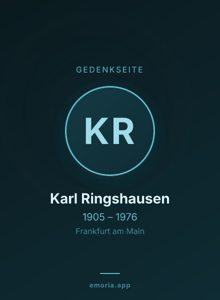 Gedenkportrait von Karl Ringshausen